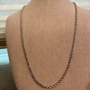Beautiful and long, thick 925 sterling silver rope chain